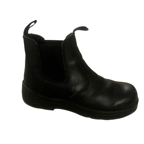 Thorogood Men's 6 Inch EH Comp Toe Station Work Boots Black Leather- Size 9.5